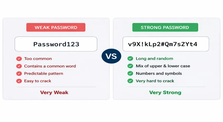 Password strength comparison chart